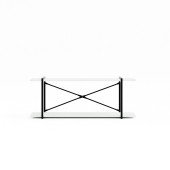 Eportatif Televizyon Ünitesi Tv Standı Raflı Metal Sehpa Beyaz 1380 - 4