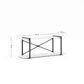 Eportatif Televizyon Ünitesi Tv Standı Raflı Metal Sehpa Beyaz 1380 - 6