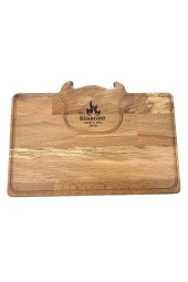 Kayın Kesme Tahtası El Yapımı Sunum Tahtası Barbekü Kesme Tahtası - 2