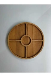 Ahşap Sunum Tabağı 5 Bölmeli - 2