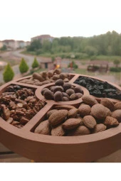 Ahşap Kahvaltı Meyve Kuruyemiş Cips Servis Tabağı thumbnail 2