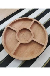 Ahşap Kahvaltı Meyve Kuruyemiş Cips Servis Tabağı thumbnail 3