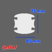 Araba Araç Otomobil Kapı Kolu Kendinden Yapışkanlı 85x75 mm Çizik Önleyici Koruyucu Bandı 5'Lİ Bant - 2