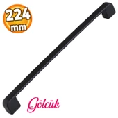 Gölcük Siyah Metal Kulp 224 Mm-22.4 Cm Mobilya Çekmece Mutfak Dolabı Dolap Kulpları Kulbu Kulpu - 1