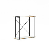 Eportatif Metal Ayaklı Dresuar Raflı Dresuar Dekoratif Metal Dresuar Beyaz 1377 - 4