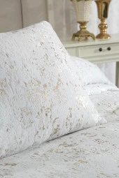 Çeyiz Diyarı Slayka Tek Kişilik Yatak Örtüsü Krem Cappucino thumbnail 7