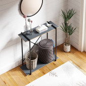 Eportatif Metal Ayaklı Dresuar Raflı Dresuar Dekoratif Metal Dresuar Füme 1378 - 2