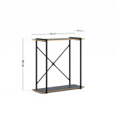 Eportatif Metal Ayaklı Dresuar Raflı Dresuar Dekoratif Metal Dresuar Füme 1378 - 7