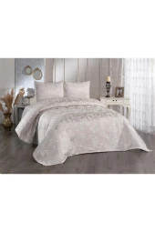 Çeyiz Diyarı Slayka Tek Kişilik Yatak Örtüsü Cappucino thumbnail 2