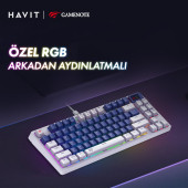 Havit Gamenote KB884L Rgb Mekanik Klavye 1.06INÇ Tft-Lcd Ekran - Red Switch - 3