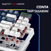 Havit Gamenote KB884L Rgb Mekanik Klavye 1.06INÇ Tft-Lcd Ekran - Red Switch - 4
