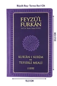 *KAMPANYA*FEYZÜL FURKAN TEFSİRLİ MEAL BÜYÜK BOY CİLTLİ LİLA RENK  SERVER YAYIN - 2