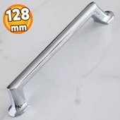 Krom Metal Kulp 128 mm-12.8 cm Mobilya Çekmece Mutfak Dolabı Dolap Kapak Kulpları Kulbu thumbnail 1