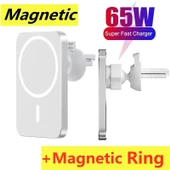 Torima W11 Magnetic Magsafe Wıreless Araç Telefon Tutucu Ve Kablosuz Şarj Cihazı thumbnail 3