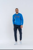Combat Tactical Outdoor Tactik Baskılı Uzun Kol Sıfır Yaka Tişört Bisiklet Yaka Günlük Basic Sweatshirt - 902 S.Mavi - 1