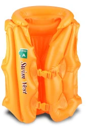 18-30 kg Şişme Can Yeleği Swimvest Havuz Deniz Yüzme Yeleği Yüzücü Destek Yelek 60 cm Turuncu thumbnail 1