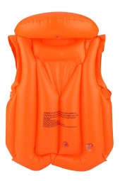 18-30 kg Şişme Can Yeleği Swimvest Havuz Deniz Yüzme Yeleği Yüzücü Destek Yelek 60 cm Turuncu thumbnail 4