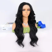 Siyah Dalgalı Uzun Boy Tül Peruk DR-1817-1B thumbnail 3