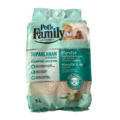 Pets Family Topaklanan Marsilya Sabunu Kokulu Doğal Bentonit Ince Taneli Premium Kedi Kumu 5 L - 1