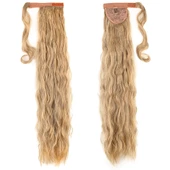 Bağlamalı Kabarık Dalgalı At Kuyruğu - Karamel Platin Röfleli M130-27-613 thumbnail 1