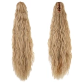 Tokalı Kabarık Dalgalı At Kuyruğu - Karamel Platin Röfleli T641-27-613 thumbnail 1