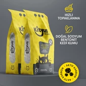 2’li Avantaj Paketi Ekstra Topaklanan, İnce Taneli, Tozsuz, Aktif Karbonlu Bentonit Kedi Kumu 2x5lt - 1