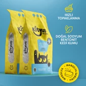 2’li Avantaj Paketi Ekstra Hijyenik İnce Taneli Topaklanan Tozsuz Marsilya Sabunlu Kedi Kumu 2x5lt - 1