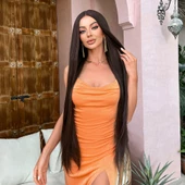 Kumral Ekstra Uzun Boy Tül Peruk DR-1807-6A thumbnail 1