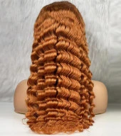 Gerçek Front Lace Tül Peruk - Yoğun Dalgalı - Bakır 70-75cm BLDW-28INCH thumbnail 4