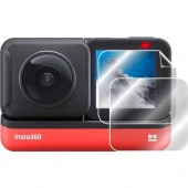 Tfy Store Insta360 One R Twin Edition Uyumlu 2 Adet Şeffaf Ekran koruyucu Nano Jelatin thumbnail 1