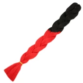 Afrika Örgülük Sentetik Ombreli Saç 100 Gr. - Siyah / Kırmızı 100-2-15-PM - 1