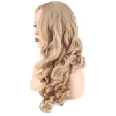 Dalgalı Perçemsiz Uzun Fiber Sentetik Peruk - Balköpüğü H7228-24-PM thumbnail 3