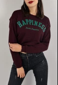 Baskılı Crop Sweat Mor - 0135.158. - 2