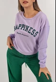 Baskılı Crop Sweat Lila - 0135.159. - 3
