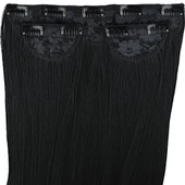 Fiber Sentetik Düz Yarım Ay + 2 Yan Çıt Çıt - Siyah HD047-1-PM-14X thumbnail 2