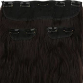 Fiber Sentetik Kabarık Dalgalı Yarım Ay + 2 Yan Çıt Çıt - Koyu Kahve W026-3-2-33-PM-14X thumbnail 2