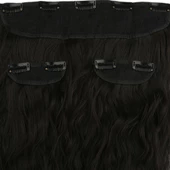 Fiber Sentetik Kabarık Dalgalı Yarım Ay + 2 Yan Çıt Çıt - Kahverengi W026-3-4-PM-14X thumbnail 2