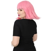 Küt Kahküllü Fiber Sentetik Peruk - Şeker Pembe H7809G-T2311-PM-14X - 3