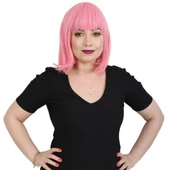 Küt Kahküllü Fiber Sentetik Peruk - Şeker Pembe H7809G-T2311-PM-14X - 1