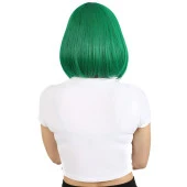Küt Kahküllü Fiber Sentetik Peruk - Koyu Yeşil H7809G-T2615-PM-14X thumbnail 4