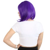 Küt Kahküllü Fiber Sentetik Peruk - Mor H7809G-T2410-PM-14X thumbnail 3