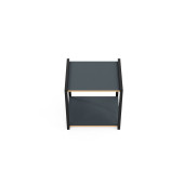 Eportatif Çok Amaçlı Komodin Metal Ayaklı Raflı Sehpa Füme 1384 - 8