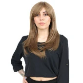 Düz Perçemli Orta Boy Fiber Sentetik Peruk - Bebek Kumralı H7625-12A-PM-14X thumbnail 1