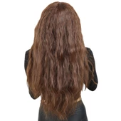 Kabarık Dalgalı Uzun Fiber Sentetik Peruk - Kahve Karamel H9048-2-30-PM-14X thumbnail 4