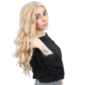 Su Dalgası Uzun Perçemsiz Fiber Sentetik Peruk - Balköpüğü H9013L-24-PM-14X thumbnail 2