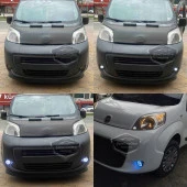Fiat Fiorino 2008-2023 Uyumlu Üniversal Mercekli Angel Sis Farı Metal Su Geçirmez 76 mm Mavi Halkalı Gündüz Farı 2 Adet - 2