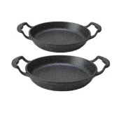 Eda Cookware Granit Döküm 2 li Kapaksız 16-20 Cm Sahan Seti - 1