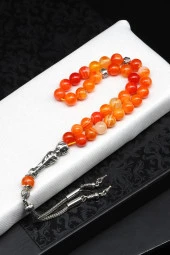 Madagaskar Akik Taş Tesbih 8 mm Küre Kesim thumbnail 1