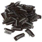 Çıt Çıt Klipsi Büyük - 10 Adet - Koyu Kahverengi CCK-B10-K-PM-14X - 1