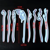 EPOKSİ REÇİNE SİLİKON KALIP İTHAL  8 ADET TOPUZ TOKA KALIBI SET YÜKSEK KALİTE  HB100215 - 0001 - 1
